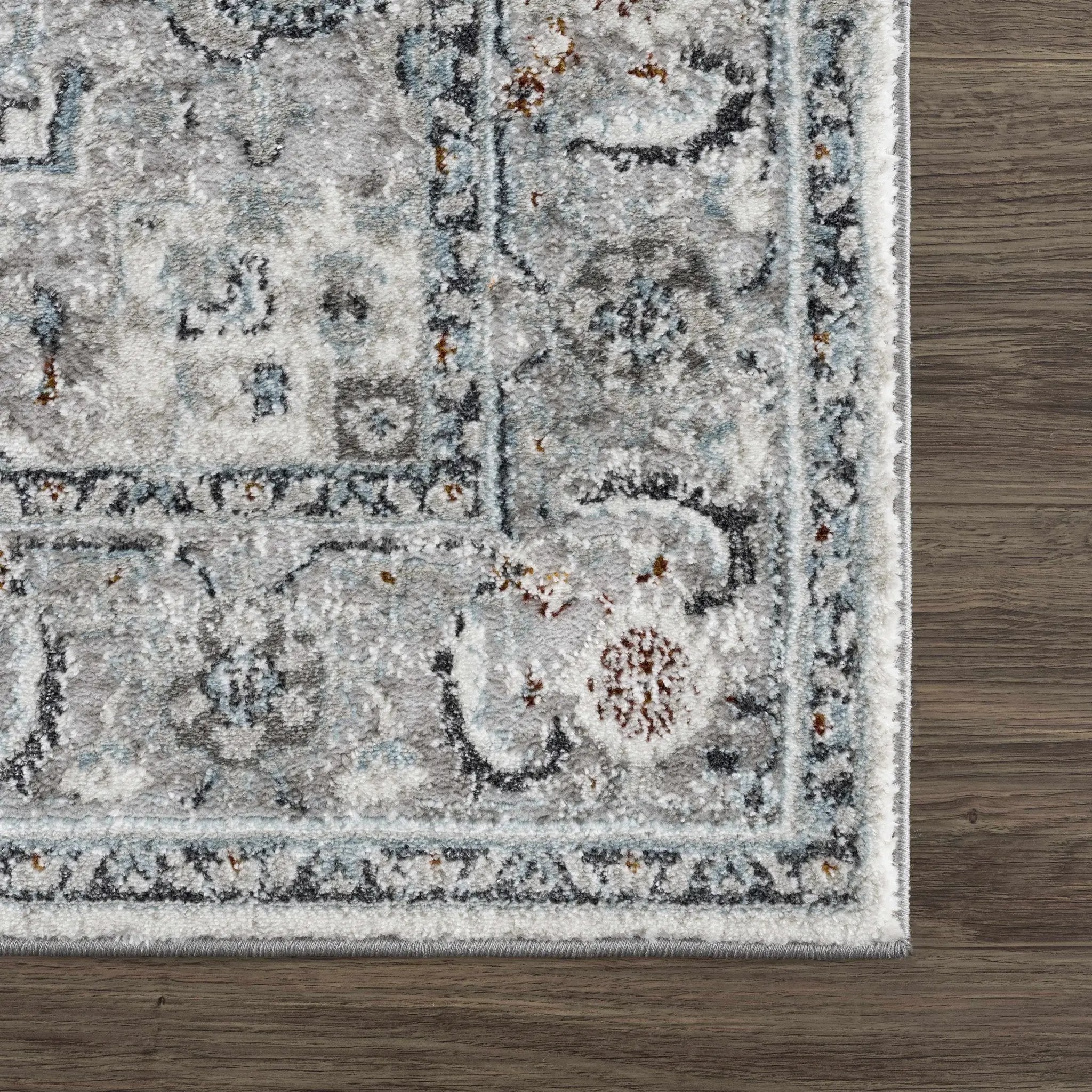 Liverpool Gray & Blue Area Rug - Clearance by Boutique Rugs