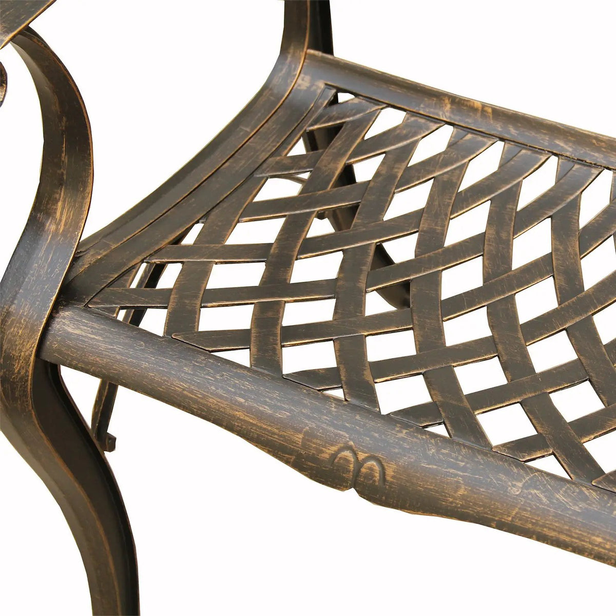 Contemporary Modern Outdoor Mesh Lattice Aluminum Patio Dining Chair by Sharicks