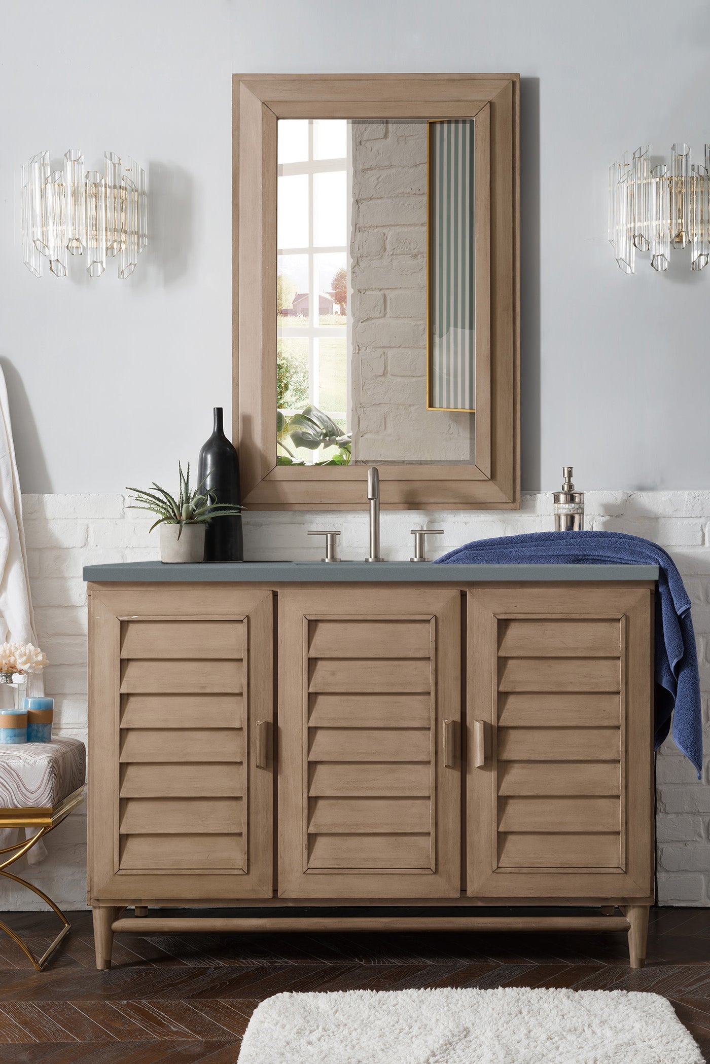 James Martin Portland 48" Single Bathroom Vanity, Whitewashed Walnut, view 22