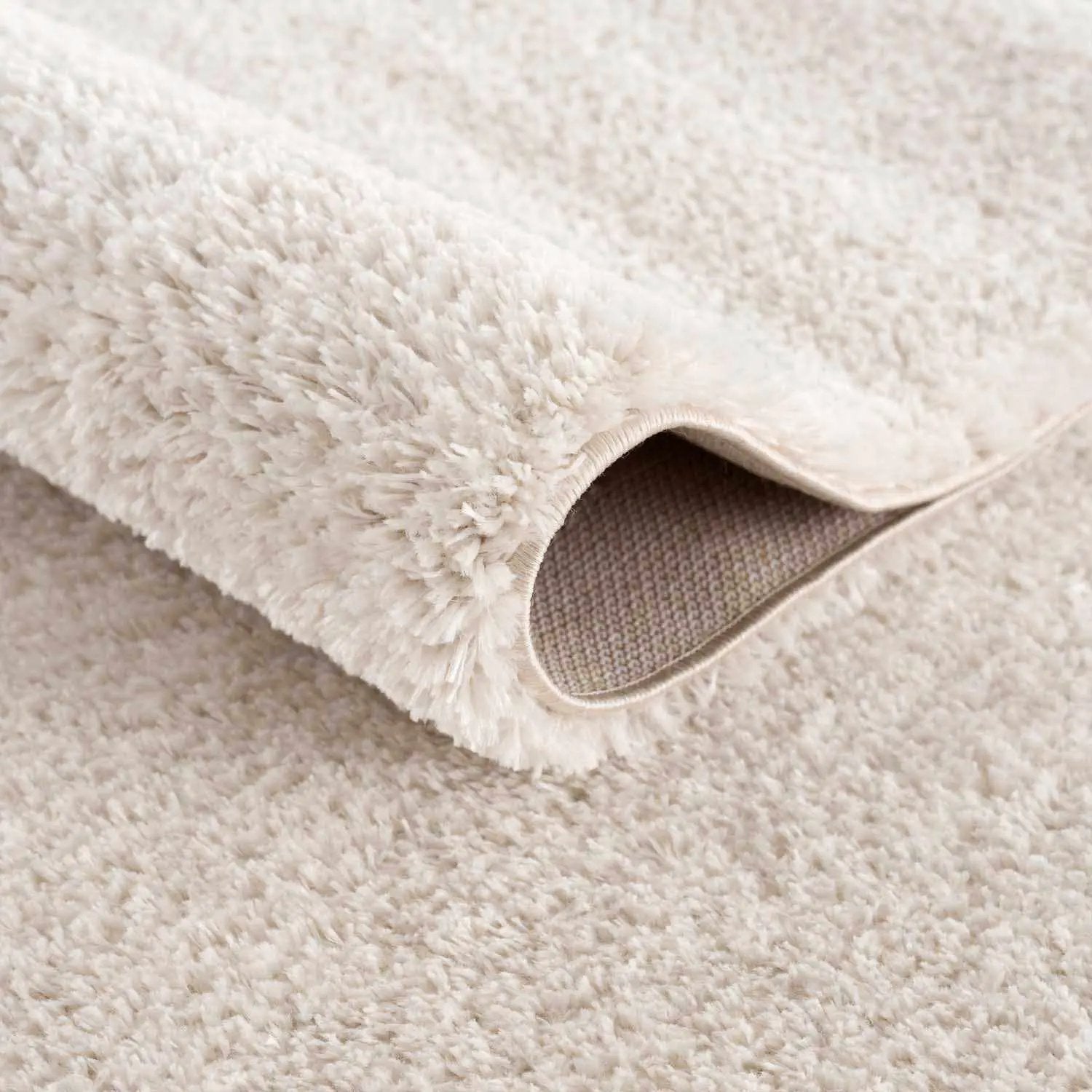Velora Light Beige Wavy Abstract Modern Minimalist Polyester Machine Woven Area Rug by Boutique Rugs