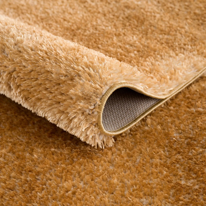 Heavenly Solid Mustard Plush Rug - Clearance by Boutique Rugs