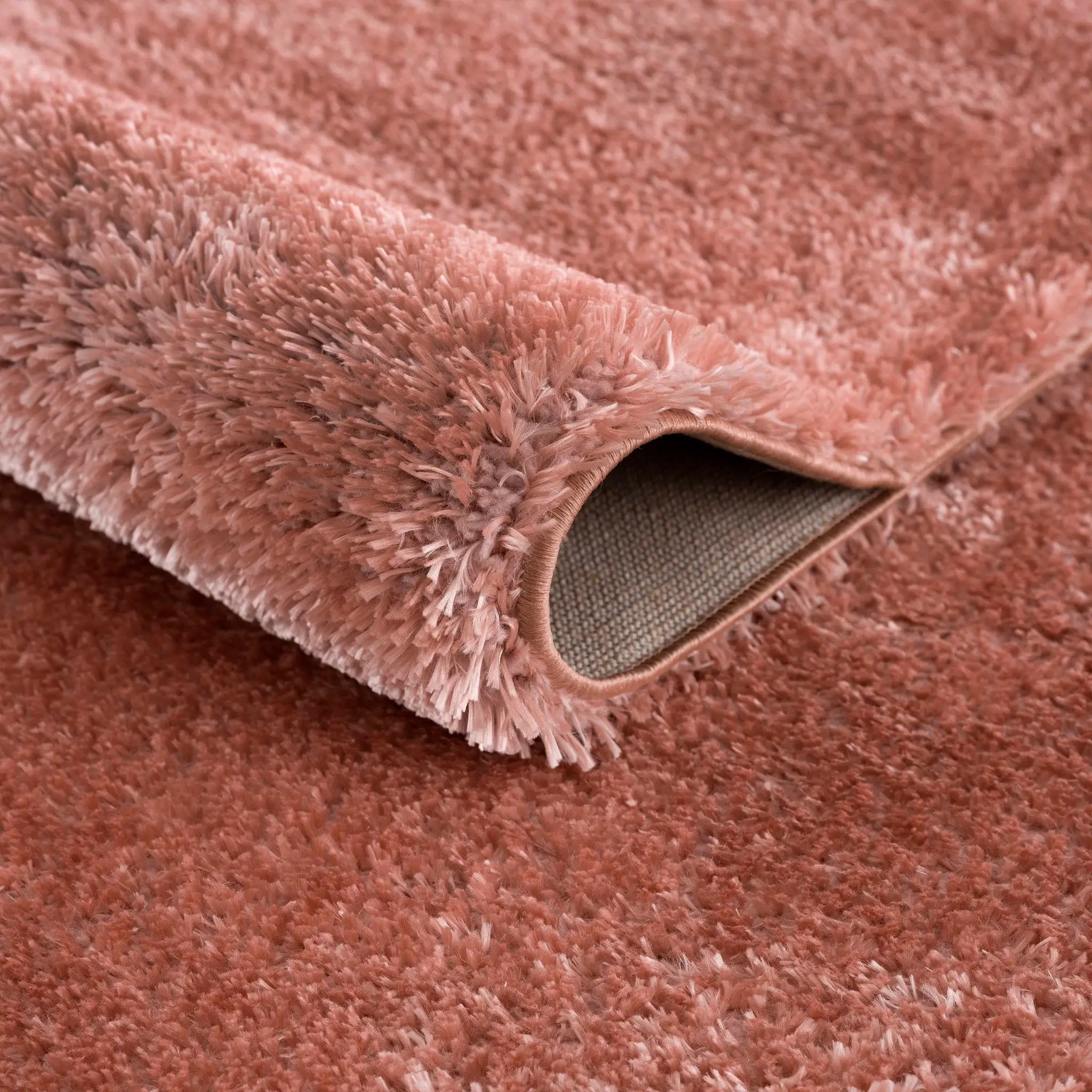 Rosava Dusty Pink Subtle Wavy Abstract Modern Minimalist Polyester Machine Woven Area Rug - Clearance by Boutique Rugs