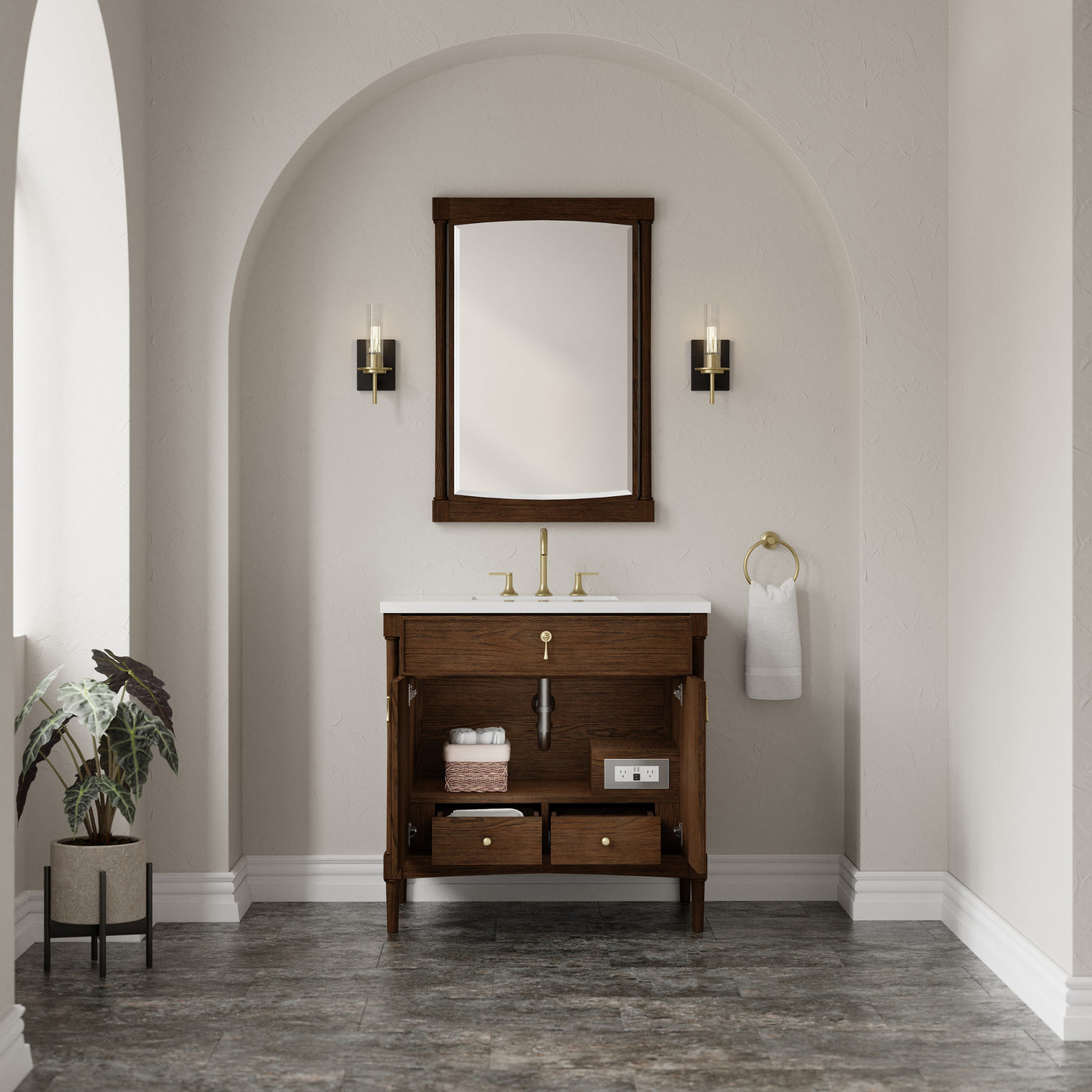 James Martin Kinnsden 36" Single Bathroom Vanity, Sable Oak, view 36