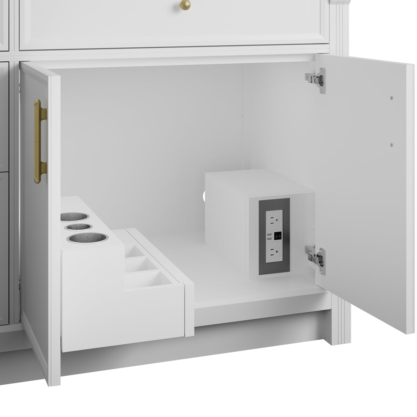 James Martin Bellshire 72" Double Bathroom Vanity, Bright White, view 24