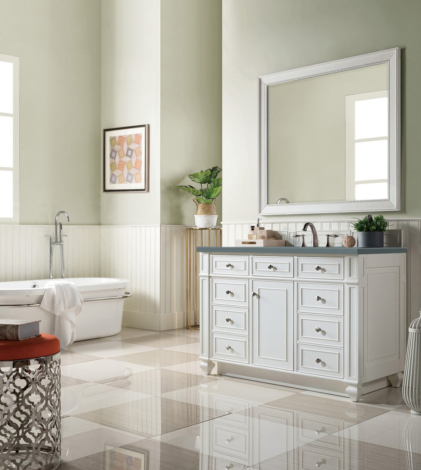James Martin Bristol 48" Single Bathroom Vanity, Bright White, view 23