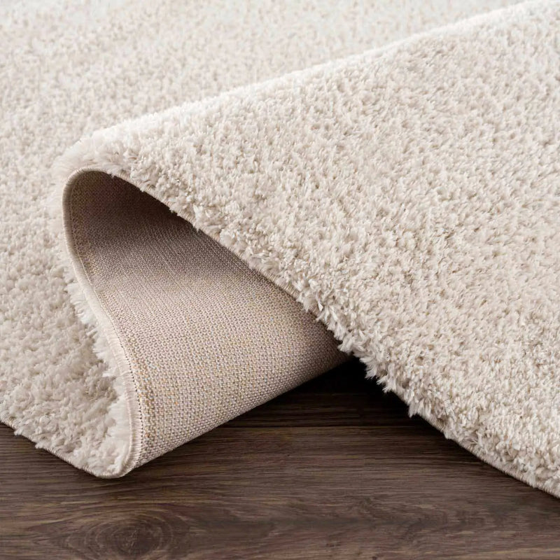 Velora Light Beige Wavy Abstract Modern Minimalist Polyester Machine Woven Area Rug by Boutique Rugs
