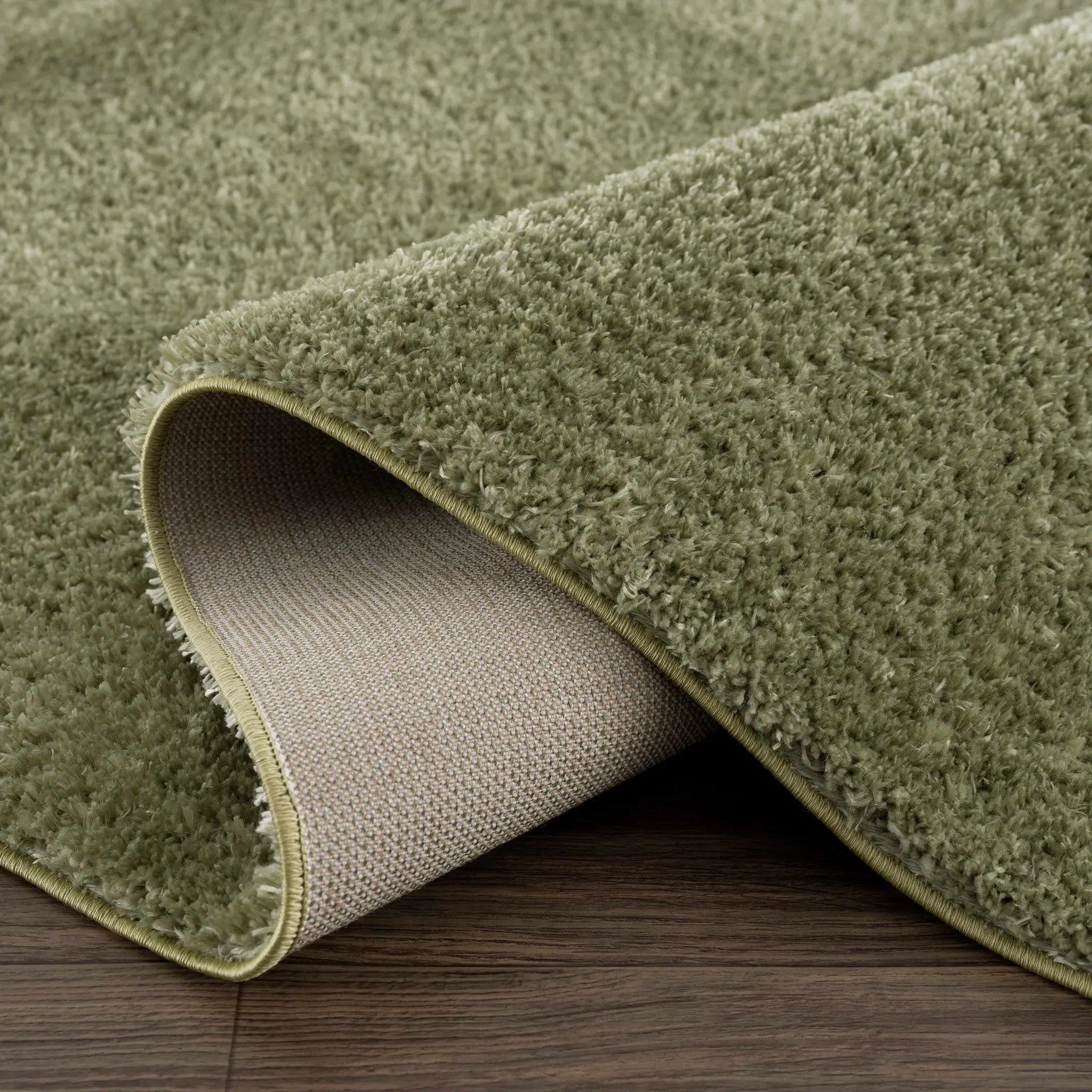 Heavenly Solid Green Plush Rug - Clearance by Boutique Rugs