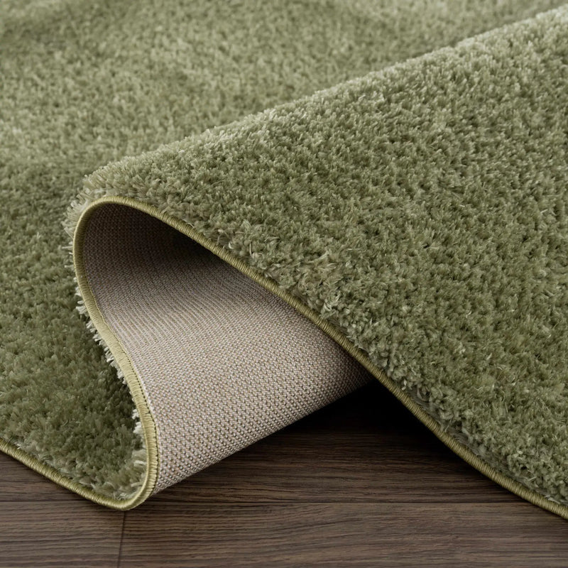 Heavenly Solid Green Plush Rug - Clearance by Boutique Rugs