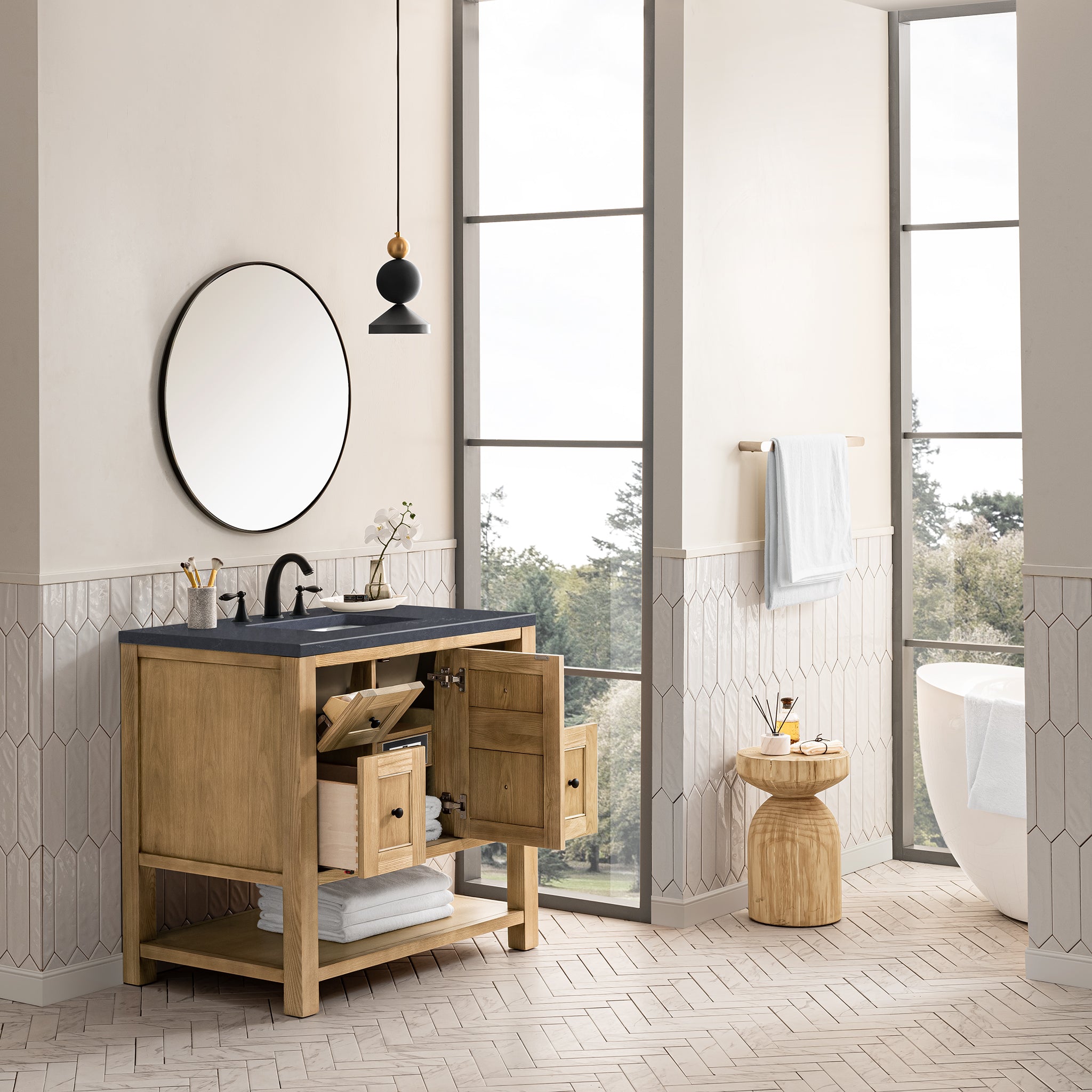 James Martin Breckenridge 36" Single Bathroom Vanity, Light Natural Oak, view 38
