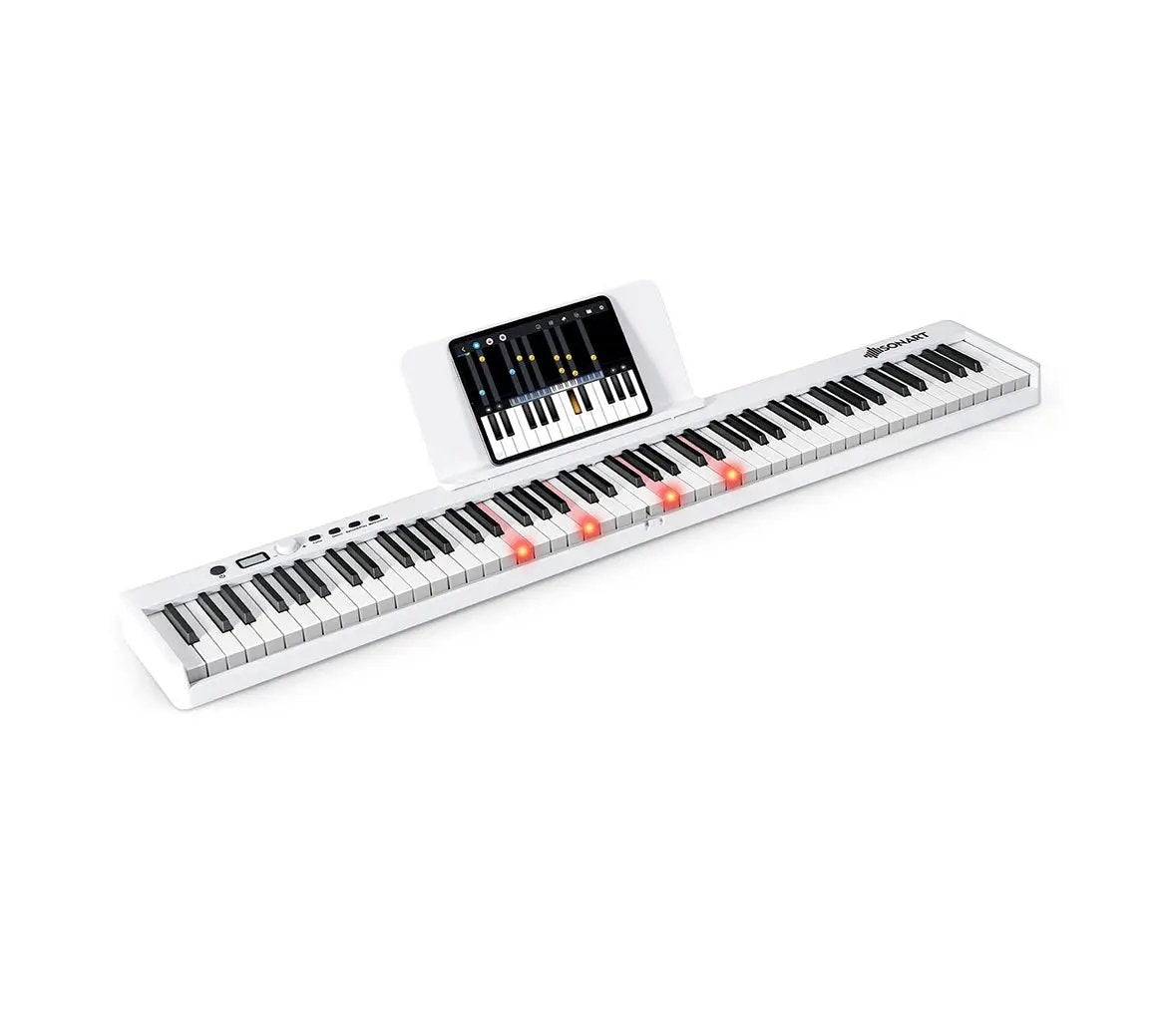 88-Key Folding Electric Lighted Piano Full-Size Portable Keyboard MIDI by DirectDeals