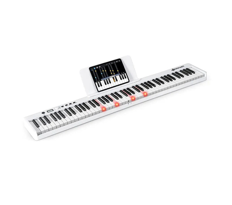 88-Key Folding Electric Lighted Piano Full-Size Portable Keyboard MIDI by DirectDeals