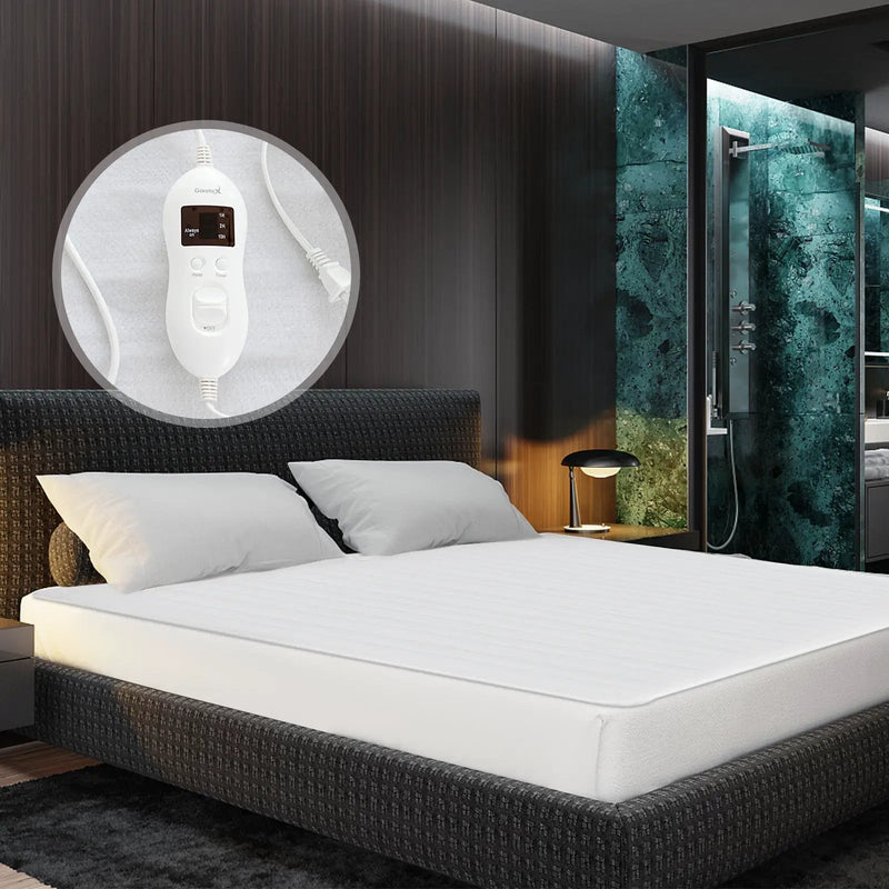 Safe Electric Heated Mattress Pad with 4 Size 8 Temperature 10-Hour Timer-Queen size by DirectDeals