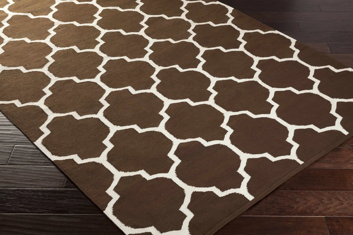 Ragan Brown Trellis Cotton Rug - Clearance, photo 2 of 3