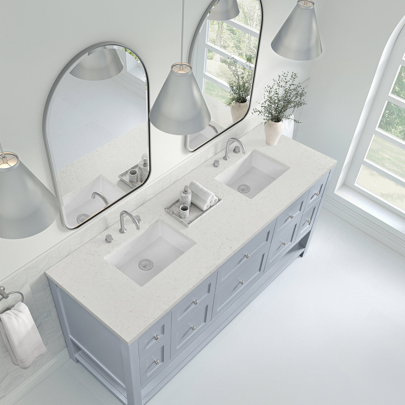 James Martin Breckenridge 72" Double Bathroom Vanity, Serenity Blue, view 28