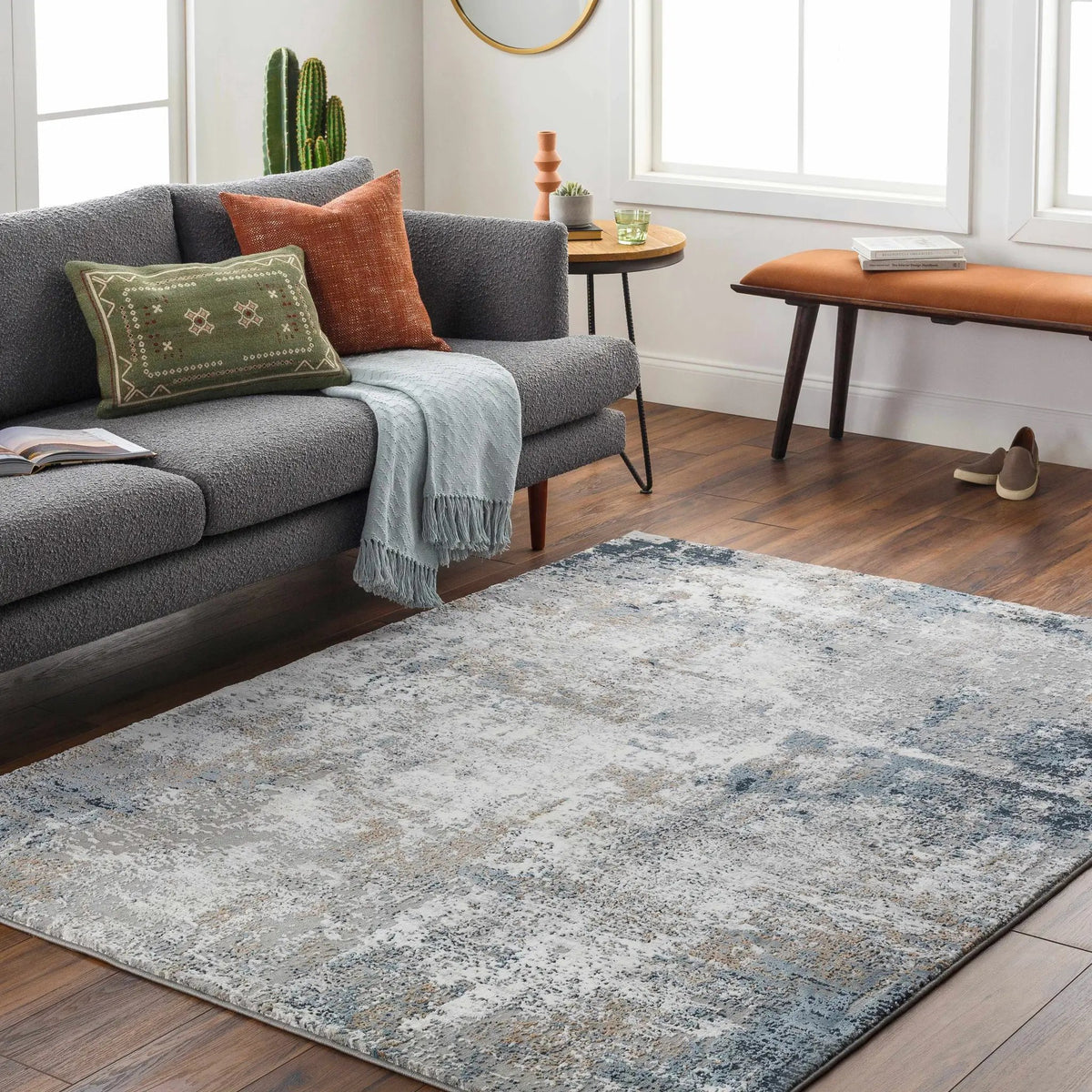 Dolan Area Rug, installed in a room