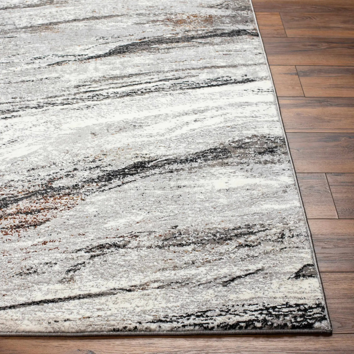 Glain Gray & Brown Marble Area Rug - Clearance, photo 3 of 6