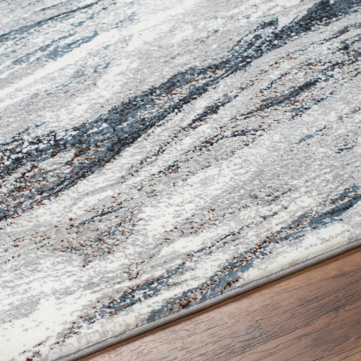 Glain Gray & Blue Marble Area Rug, photo 6 of 6