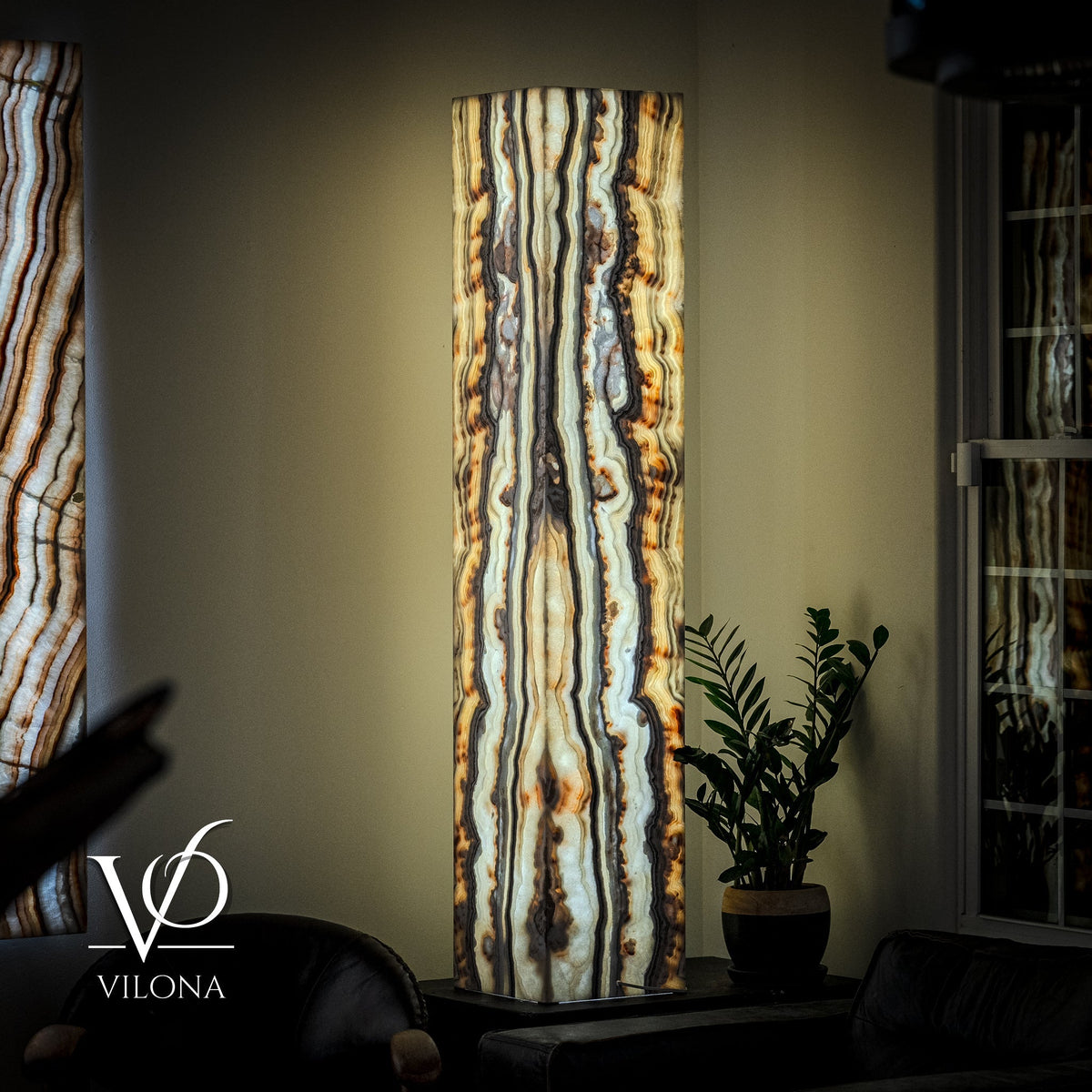 Sahara Onyx Floor Lamp - Large - 63"H x 12"W - Square - #1, photo 2 of 13