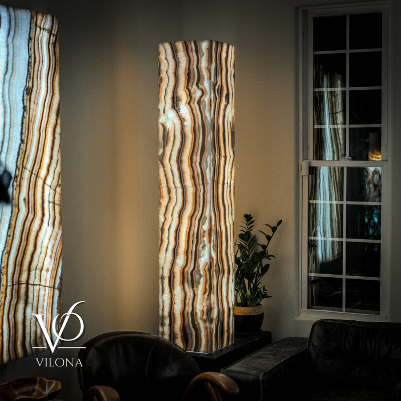 Sahara Onyx Floor Lamp - Large - 63"H x 12"W - Square - #2, photo 2 of 12