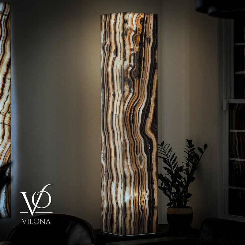 Sahara Onyx Floor Lamp - Large - 63"H x 12"W - Square - #2, photo 4 of 12