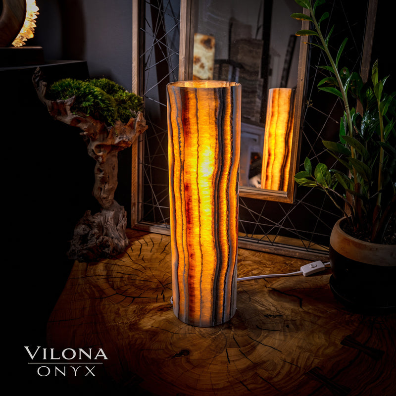 Sahara Onyx Lamp (Cylinder Table Lamp #15), photo 5 of 7