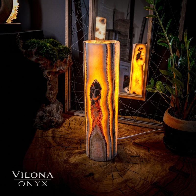 Sahara Onyx Lamp (Cylinder Table Lamp #15), photo 3 of 7