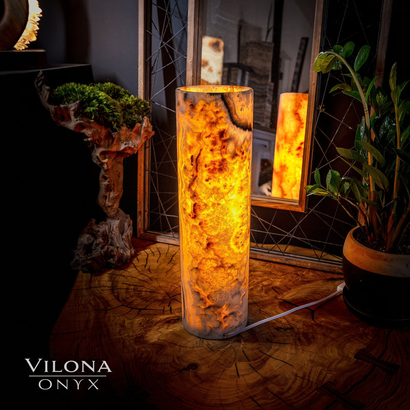 Sahara Onyx Lamp (Cylinder Table Lamp #16), photo 5 of 5