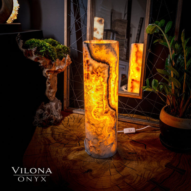 Sahara Onyx Lamp (Cylinder Table Lamp #16), photo 3 of 5