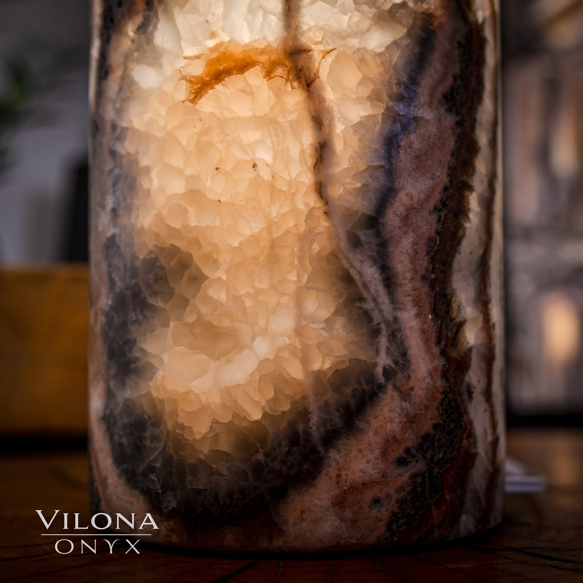 Sahara Onyx Lamp (Cylinder Table Lamp #24), photo 4 of 9