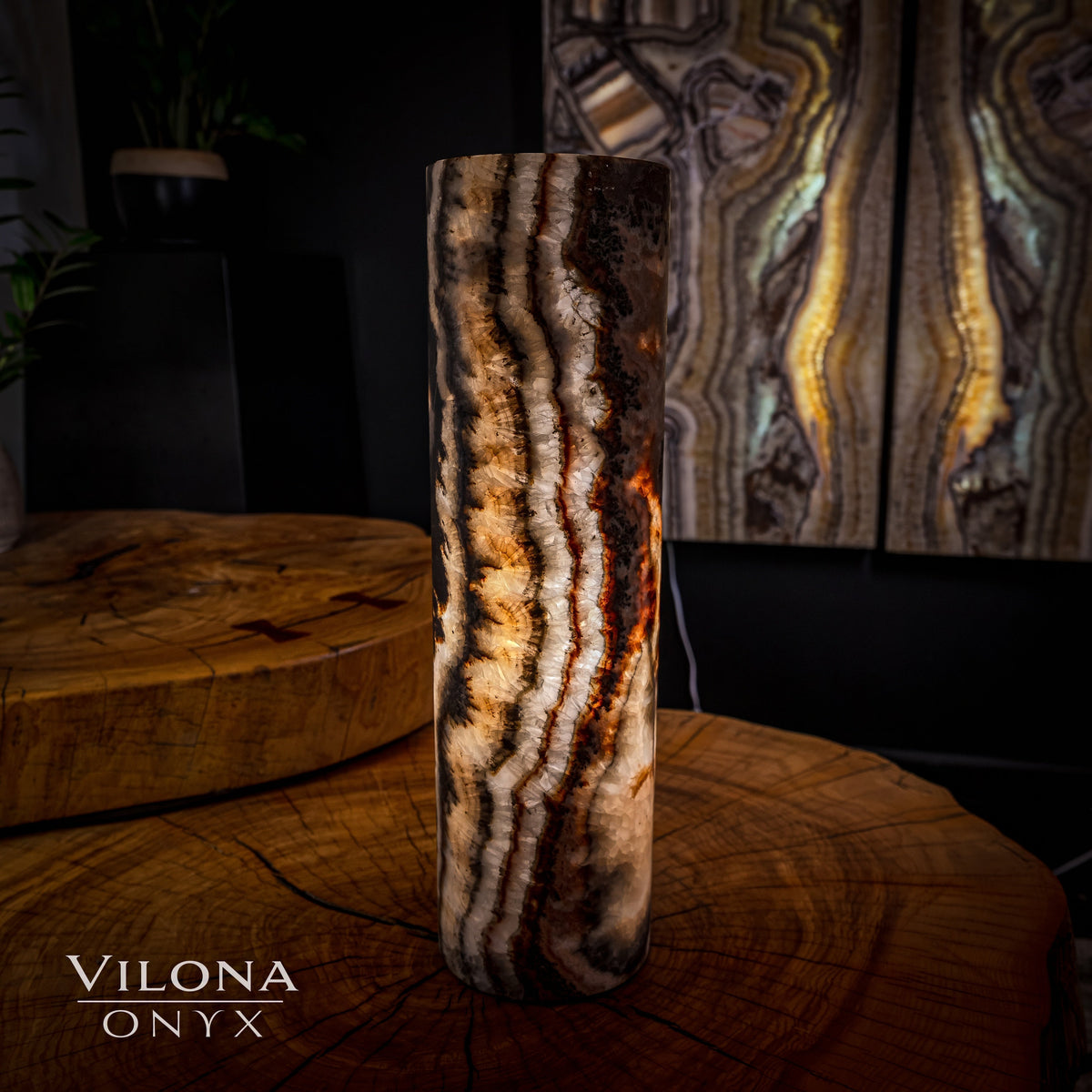 Sahara Onyx Lamp (Cylinder Table Lamp #24), photo 5 of 9