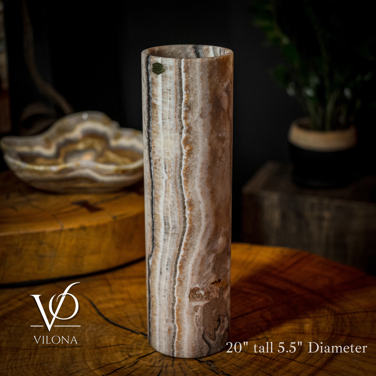 Sahara Onyx Lamp (Cylinder Table Lamp #35), photo 3 of 7