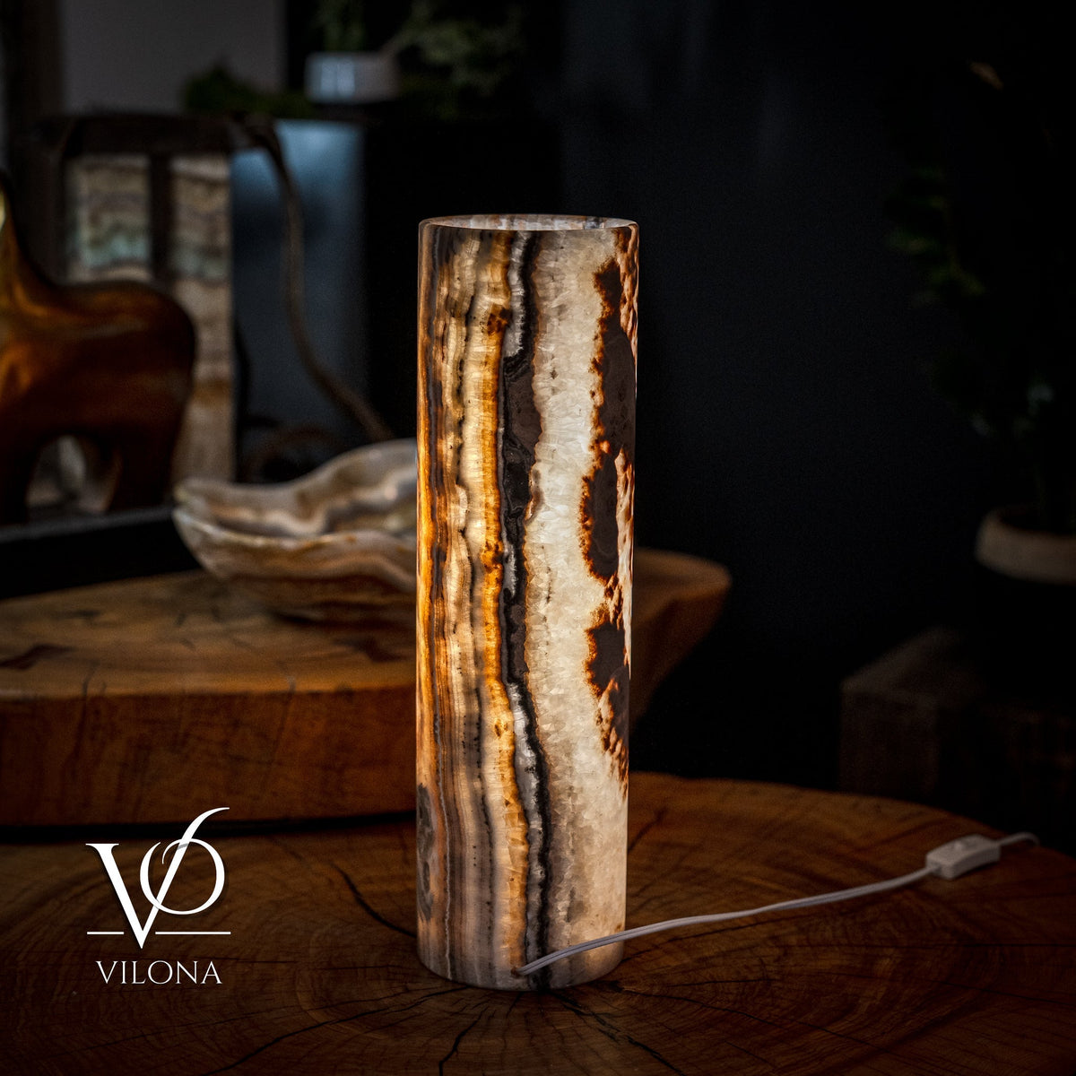 Sahara Onyx Lamp (Cylinder Table Lamp #35), photo 6 of 7