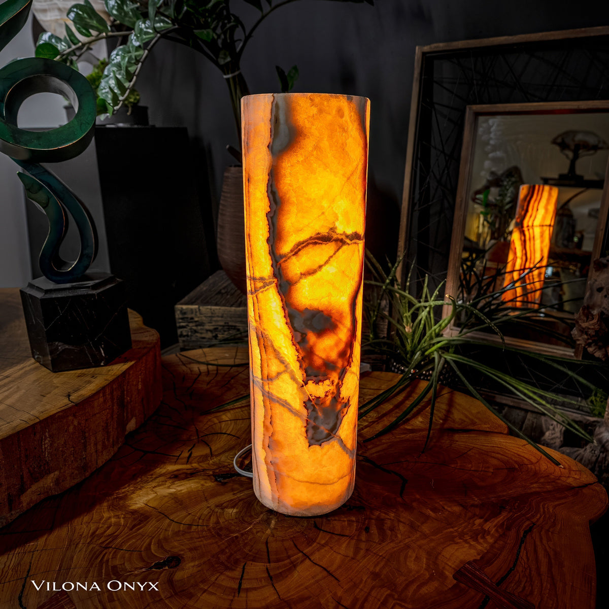 Sahara Onyx Lamp (Cylinder Table Lamp #6), photo 3 of 12