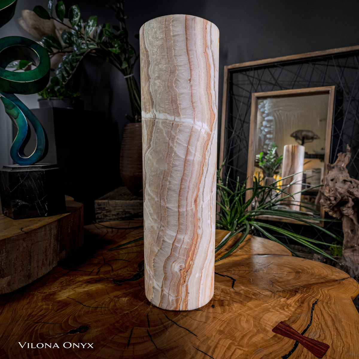 Sahara Onyx Lamp (Cylinder Table Lamp #6), photo 10 of 12