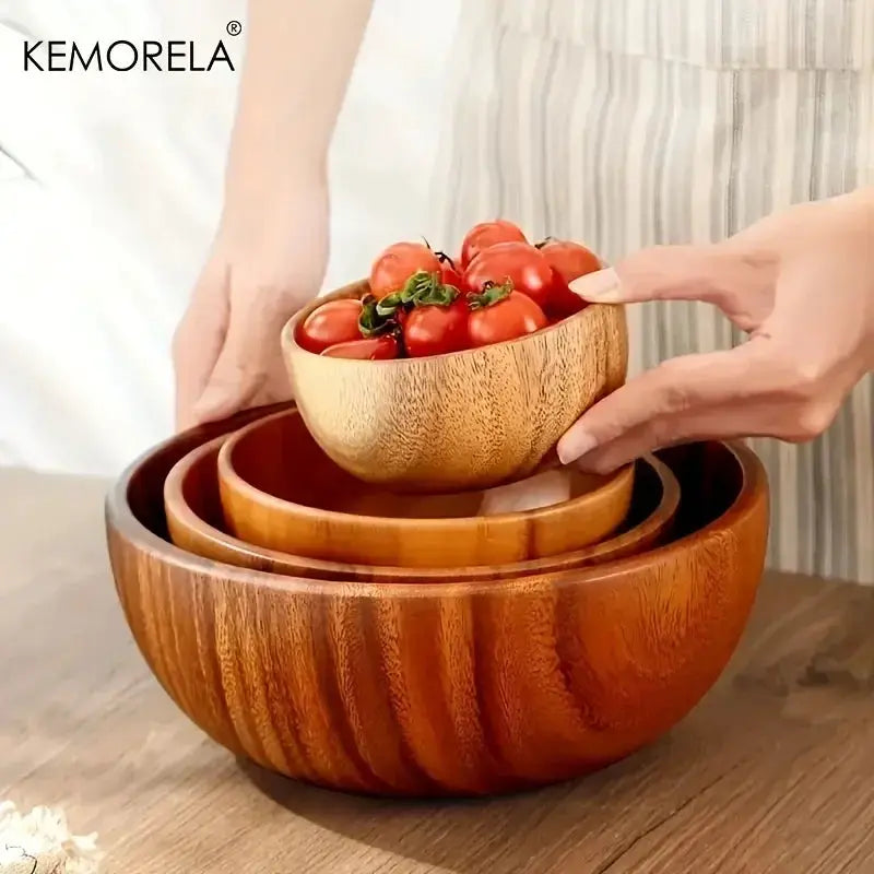 Salad Bowl - Anti-Scalding Wooden Large by House Of Avana