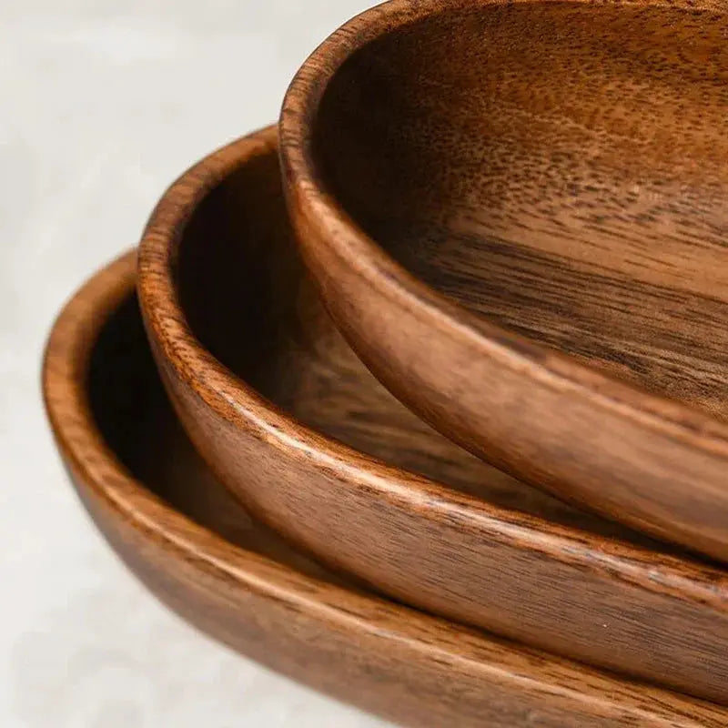 Salad Bowl - Boat-Shaped Walnut Wood by House Of Avana