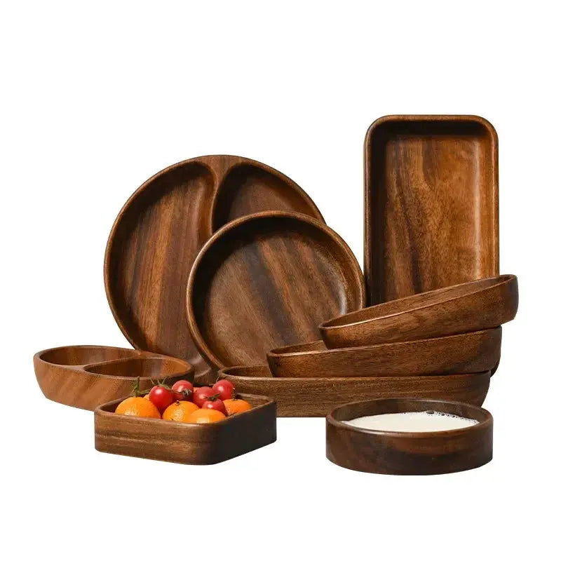 Salad Bowl - Boat-Shaped Walnut Wood by House Of Avana