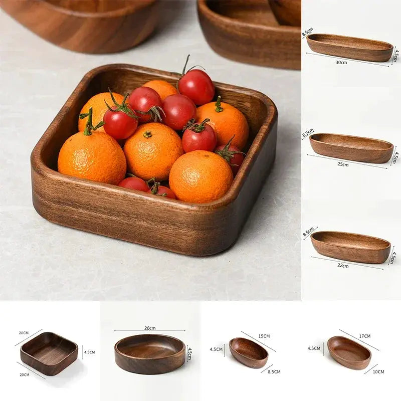 Salad Bowl - Boat-Shaped Walnut Wood by House Of Avana