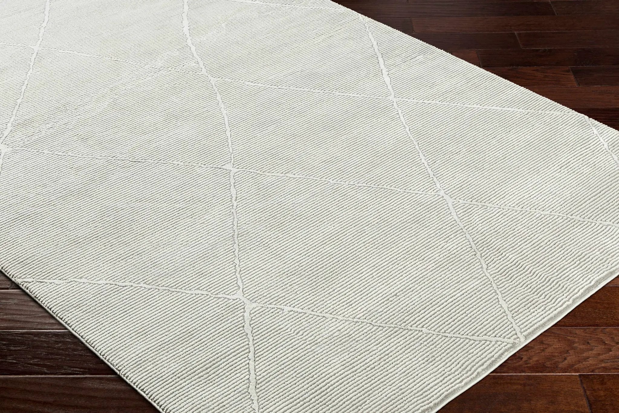 Aldis Grey Plush Textured Washable Rug - Clearance by Boutique Rugs