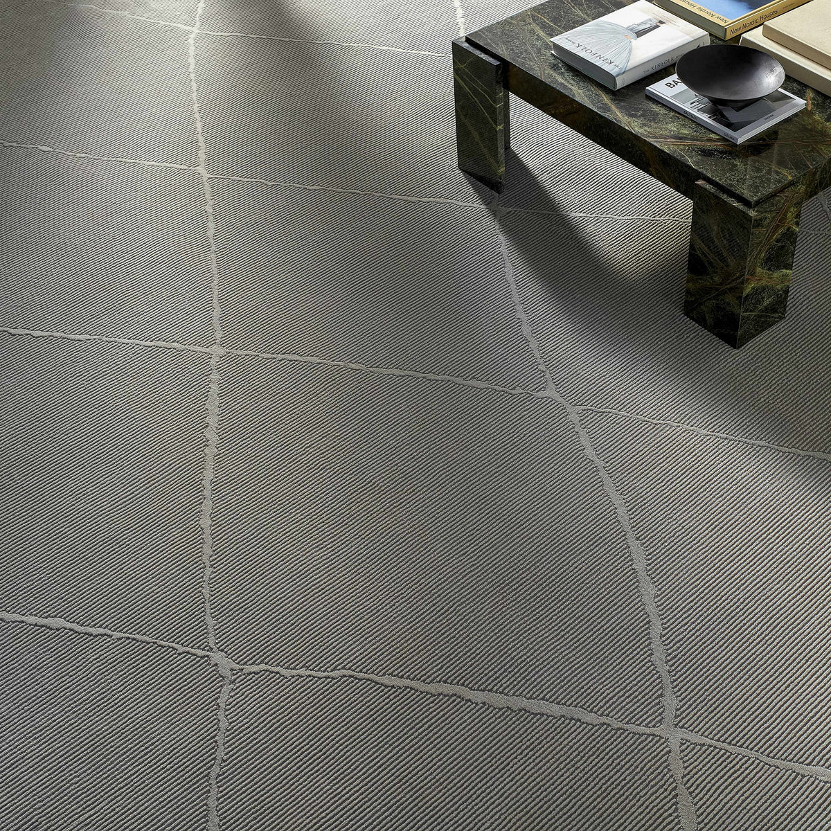 Aldis Grey Plush Textured Washable Rug - Clearance, photo 11 of 12