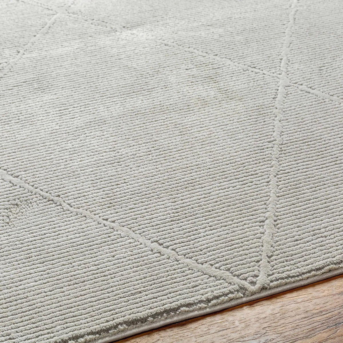 Aldis Grey Plush Textured Washable Rug - Clearance, photo 9 of 12