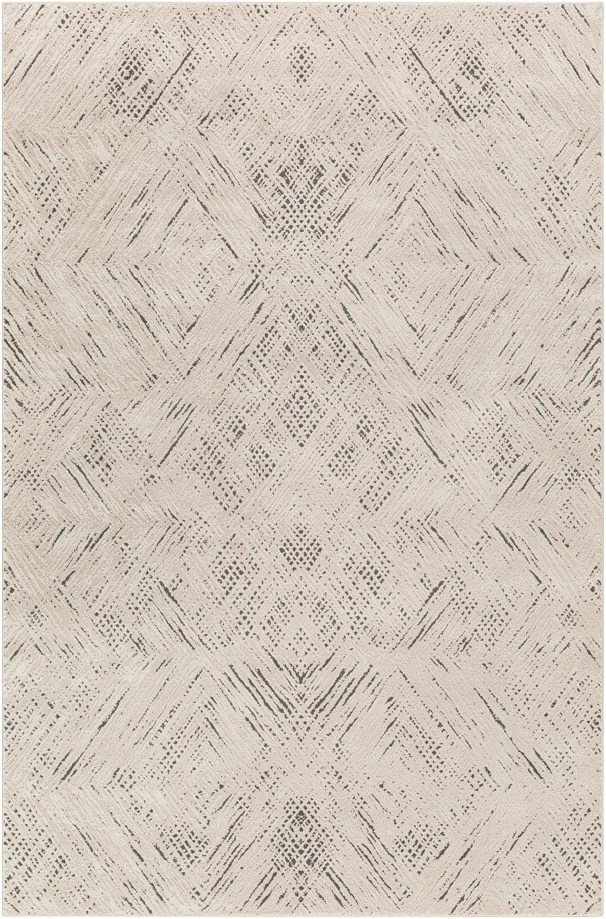 Garza Diamond Textured Washable Rug