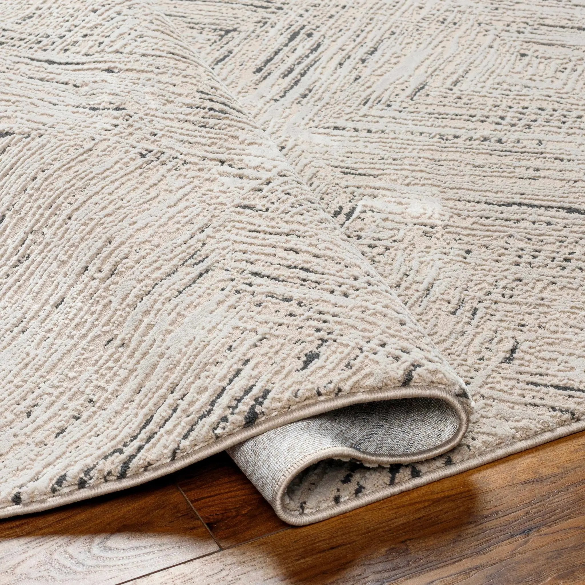 Garza Diamond Textured Washable Rug by Boutique Rugs