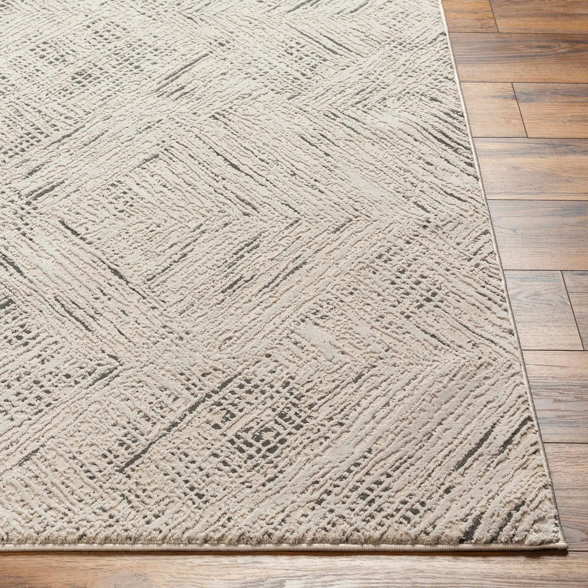 Garza Diamond Textured Washable Rug, photo 3 of 14