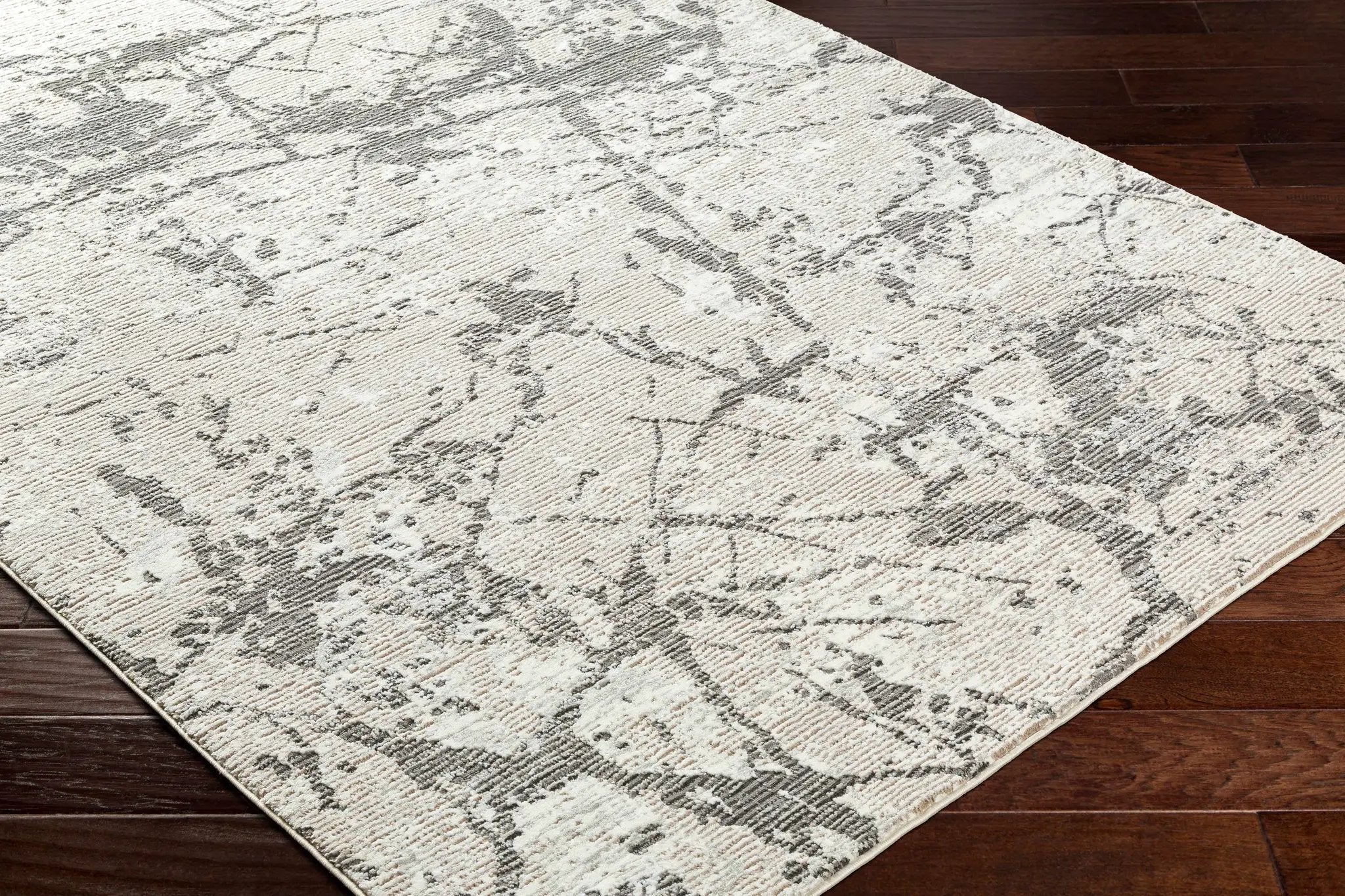 Ianto Gray Marble Washable Area Rug by Boutique Rugs