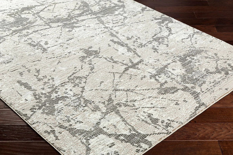 Ianto Gray Marble Washable Area Rug by Boutique Rugs