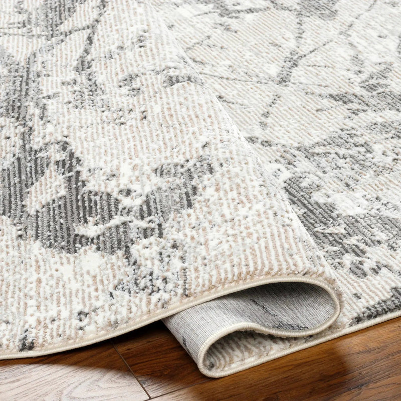 Ianto Gray Marble Washable Area Rug by Boutique Rugs