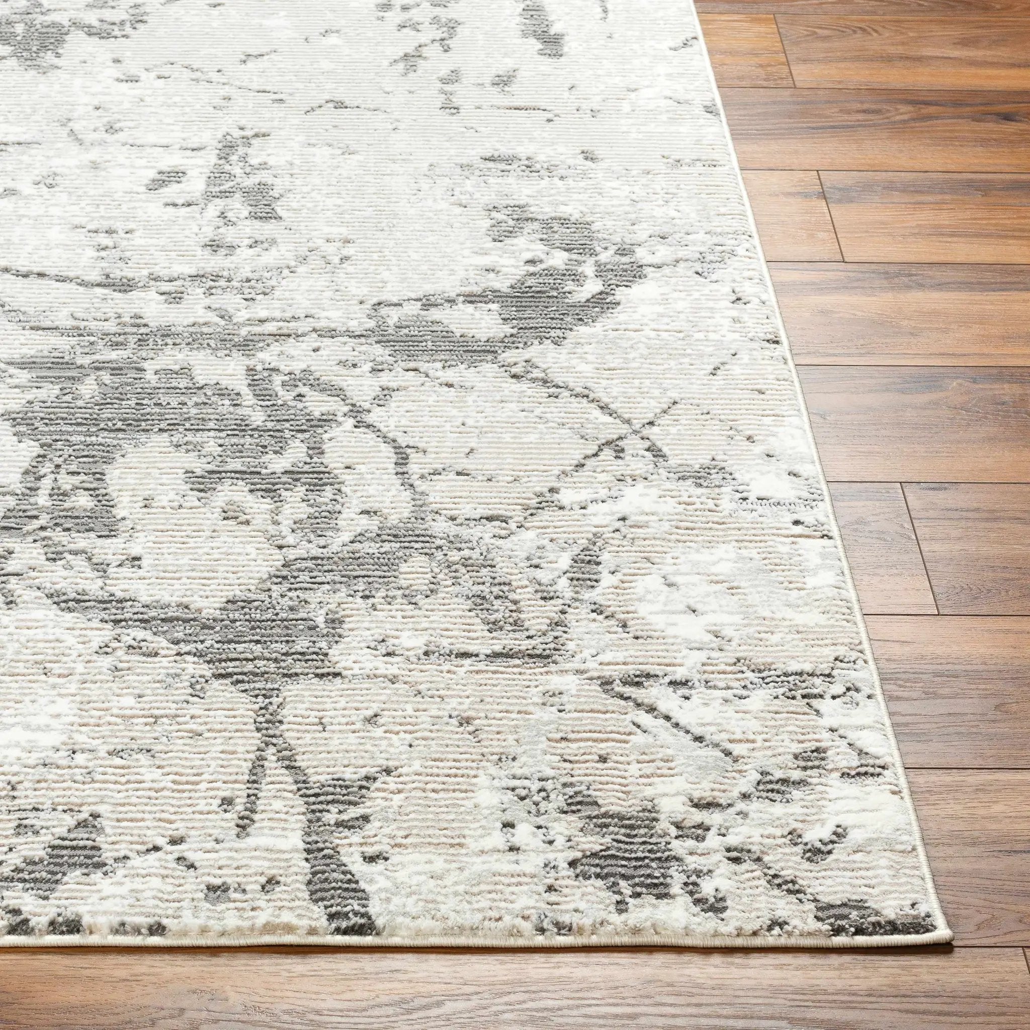 Ianto Gray Marble Washable Area Rug by Boutique Rugs