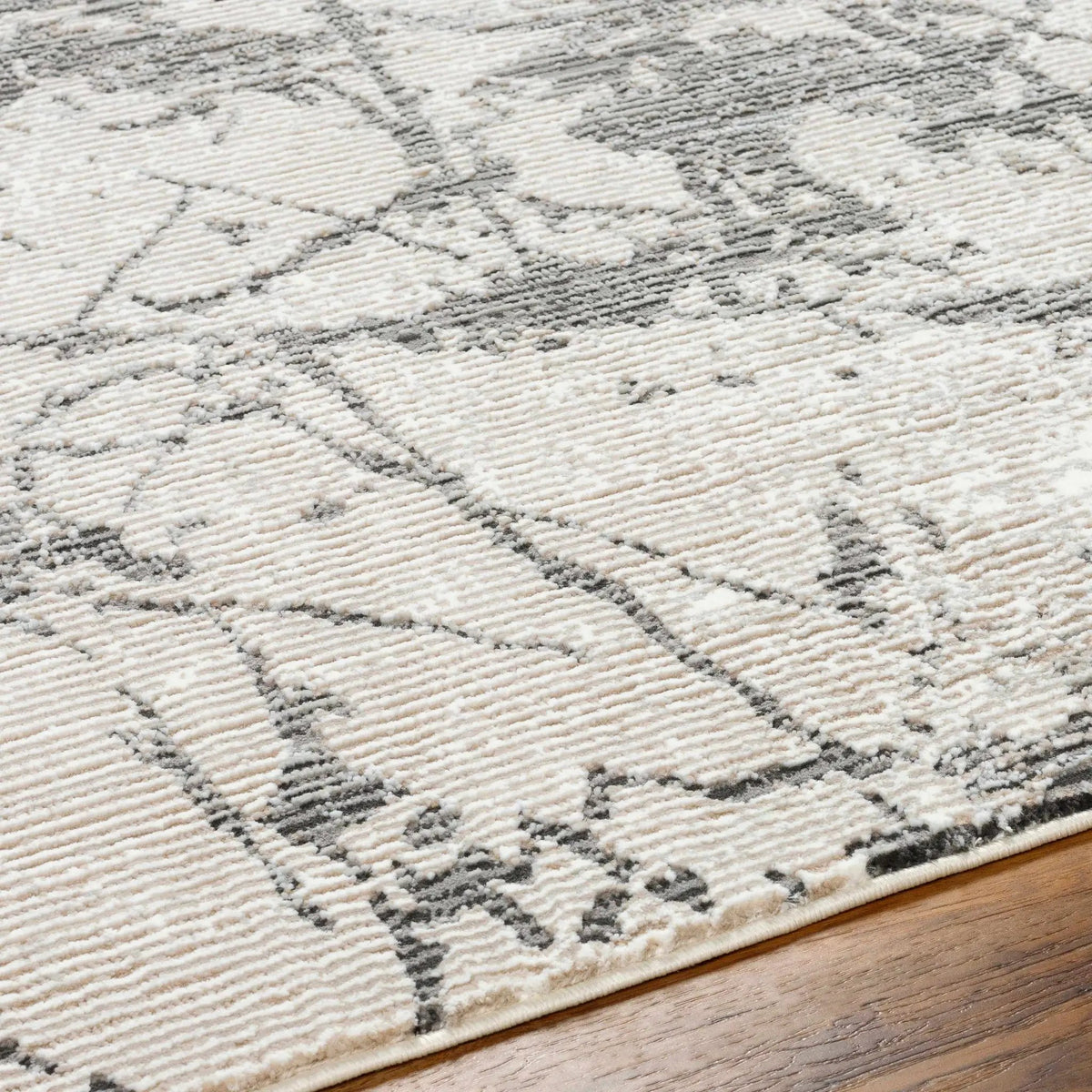 Ianto Gray Marble Washable Area Rug, photo 6 of 6