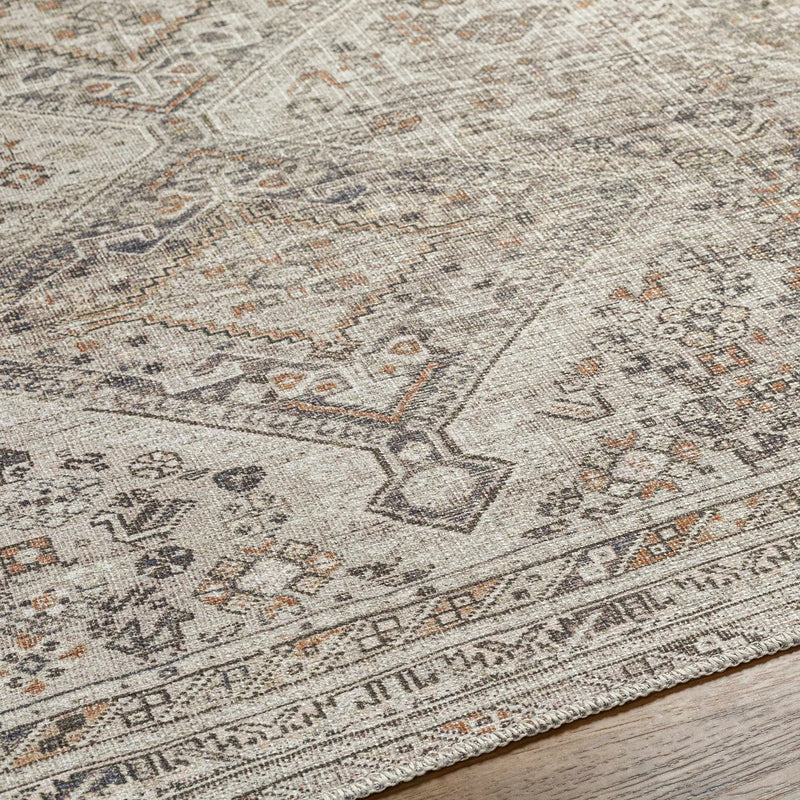 Barny Beige Flat Pile Washable Rug by Boutique Rugs